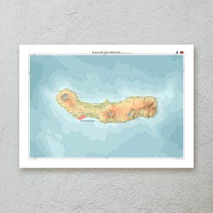 SMalo Milos (Portugal) — dekorative topografische Karte Wandkunst in A2/A3 Größe — Premiumpapier — kartographisches Kunstwerk — Reisegeschenk