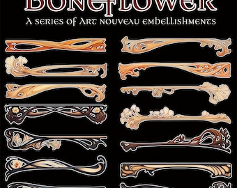 Boneflower - Una collezione di decorazioni Art Nouveau (motivi floreali, naturali, Arts & Crafts, Jugendstil).