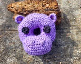 Crochet Hipopótamo-nuez, amigurumi hipopótamo-nuez, hipopótamo donut hecho a mano, hipopótamo donut crochet, hipopótamo donut amigurumi
