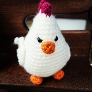 Crochet chicken, handmade hen, amigurumi chicken, plush chicken