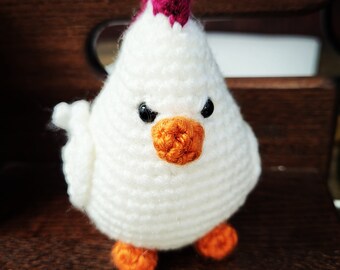 Pollo crochet, gallina artesanal, pollo amigurumi, pollo peluche