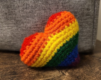 Corazón de ganchillo, mini corazón de ganchillo, corazón amigurumi