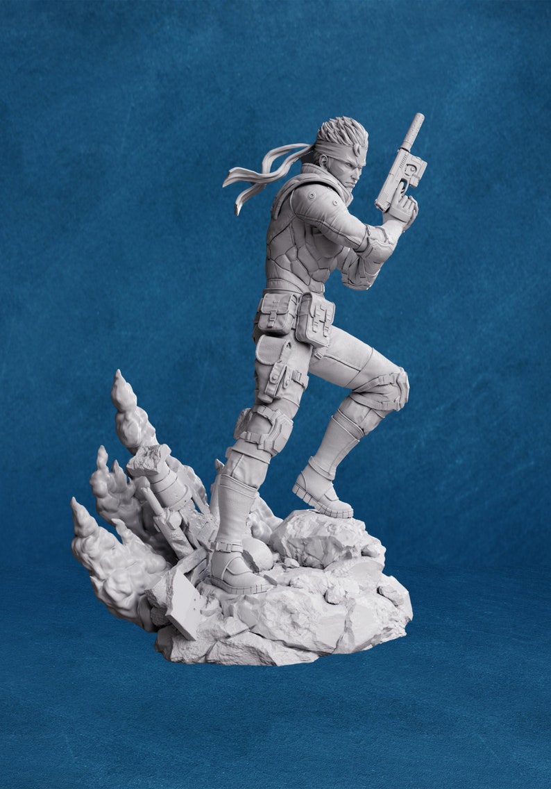 Solid Snake Metal Gear Solid STL for 3D Print 3D Digital Etsy