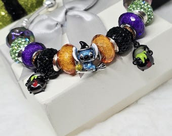 Flying Alien Halloween /S925/Pandora Compatible Charm Or Complete  Bracelet