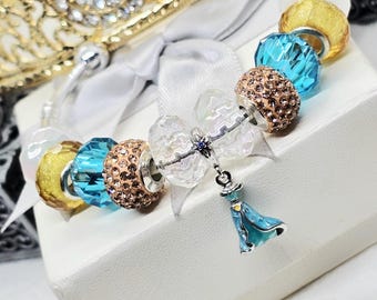 New Pandora Disney Aladdin, Princess Jasmine&genie Charm S925 ALE