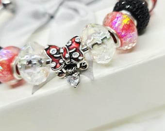 Rock the Dots Bow /Pandora Compatible /Inspired Charm And Complete Bracelet S925