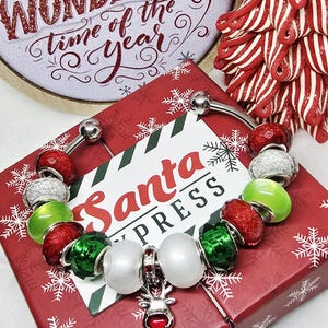 Red Nosed Reindeer Charm / S925 Or Complete Bracelet