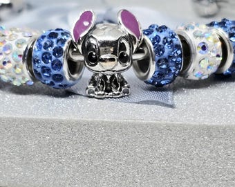Fluffy Alien/Pandora Compatible Charm Bracelet: Sterling Silver S925