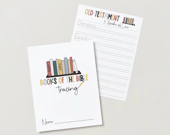 Lernen Sie Bücher der Bibel für die Sonntagsschule Homeschool die Penmanship-Praxis der Kinder des Alten und Neuen Testaments