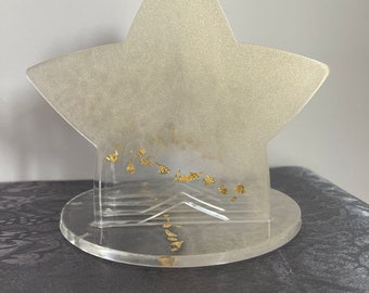 Handmade Resin Coaster Set | Gold Leaf Epoxy Drink Coasters | Unique Home Decor