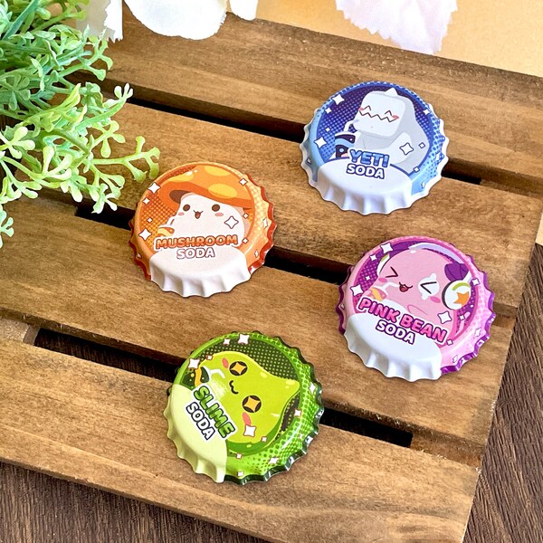 Maplestory Bottle Cap Buttons