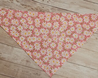 Pink spring floral Over the collar dog bandana