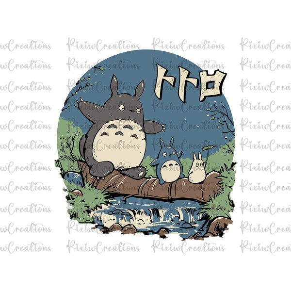 Ghibli Totoro Svg, Ghibli Totoro Png, Totoro Svg, Totoro Png, digitaal bestand, Instant Download