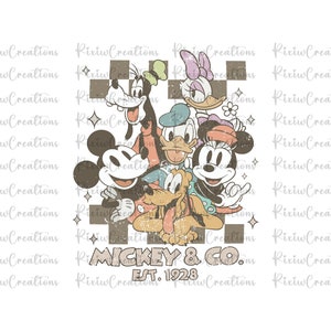 Retro Mickey & Company PNG, Family Vacation png, Family Trip Png, Vacay Mode Png, Magic Kingdom Png, Mickey Png, Mouse Png, Digital File