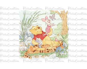 Retro Winnie The Pooh Png, Winnie The Pooh Png, Winnie The Pooh Sublimation,Family Vacation Png, Family Trip Png, Vacay Mode Png, Only Png