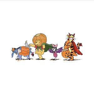 Winnie The Pooh Halloween Png, Winnie The Pooh Svg, Winnie Halloween Pumpkin Png, Winnie Halloween Sublimation, Spooky Png, Trick Or Treat