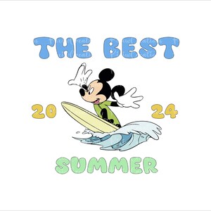 Mouse The Best Summer 2024 Svg, Mouse Surfing Png, Mouse and Friends, Summer Vibes Png, Summer Shirt Png, Beach Png, Summer Vibes Png