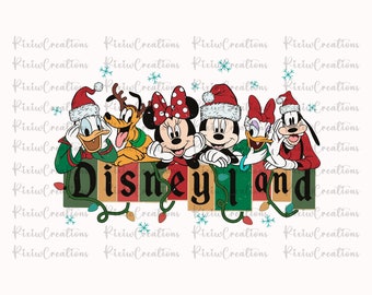 Retro Mouse And Friends Svg, Christmas Squad Svg, Character Xmas, Family Vacation, Christmas Friends, Christmas Shirt, Holiday Season Svg