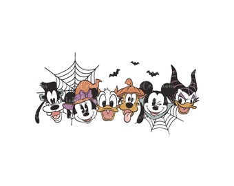 Mouse And Friends Halloween Svg Png, Halloween Costume Svg Png, Trick Or Treat Png, Spooky Vibes Svg, Halloween Sublimation, Pumpkin Png