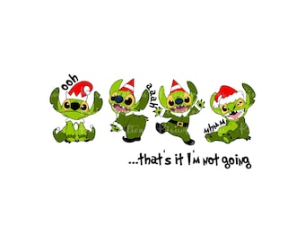 Stitch Christmas Png Svg, That's It I'm Not Going Stitch Png, Merry Christmas Png, Holiday Png, Retro Christmas Svg, Christmas Family Png