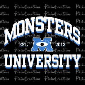 Monsters University Svg, Monsters University Png, Monsters University Est. 2013, Digital File, Svg, Sublimation Design, Monsters University