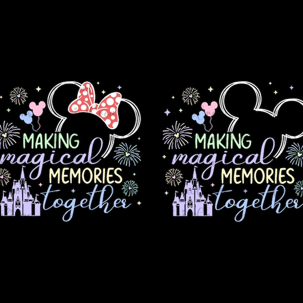 Fazendo Memórias Mágicas Juntos Svg Png, Svg For Cricut, Férias em Família Png Svg, Family Matching Svg, Besties Png, Camisa de Viagem em Família