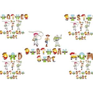 Toy Story Birthday Girl Png, Toy Story Birthday Png, Birthday Party Png, Family Birthday Design, Birthday Girl Png, Family Matching Png
