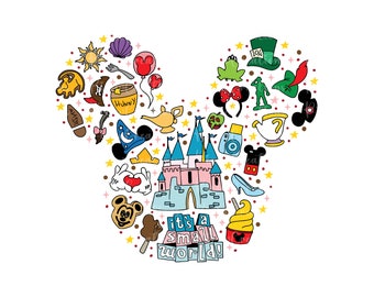 It's A Small World Png Svg, familievakantie Svg, familie-uitstapje png, Vacay-modus png, Magic Kingdom png, Mickey png, muis Svg, digitaal bestand