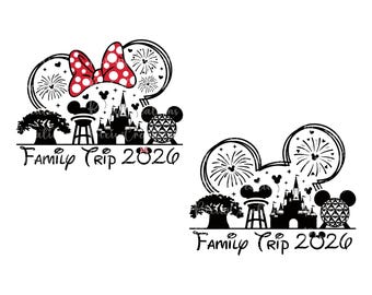 Muis en vrienden Png Svg, familie-uitje 2026 png, Svg voor Cricut, familievakantie 2026 Svg, Friend Squad 2026 Svg, Vacay-modus 2026 png