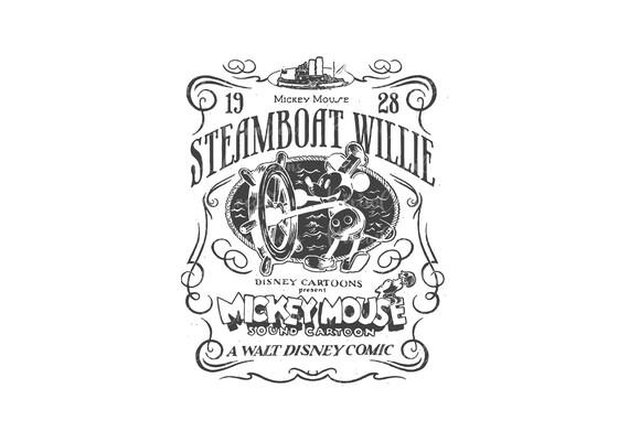 ミッキー 蒸気船ウィリー SVG PNG、蒸気船ウィリー PNG、Cricut 昇華用