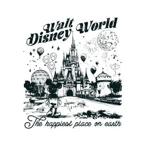 The Happiest Place On Earth Png Svg, Mouse Png, Mickey Svg, Magical World Png, Magical Kingdom Svg, Friend Squad Svg, Vacay Mode Png