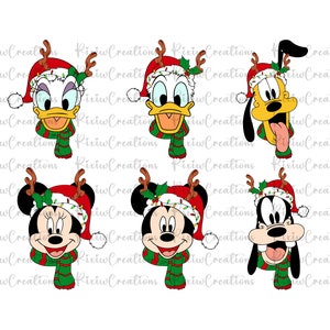 Bundle Christmas Mouse And Friend SVG, Christmas Season Svg, Christmas Squad Svg, Xmas Holiday Svg, Merry Christmas Svg, Digital Download