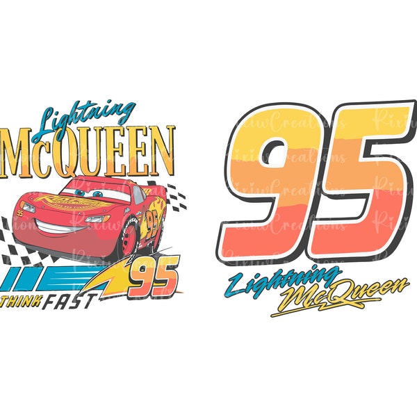 Cars Png, Lightning McQueen Png, Think Fast Cars Png, Png Cars Sublimation Design, Only Png, Digital File, Instant Download