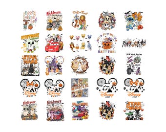Halloween Characters Png and Svg Bundle, Mouse and Friends Halloween Svg, Halloween Design Png, Halloween Sublimation, Trick Or Treat Png