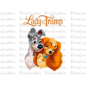 Lady and Tramp Dogs Png, Cute Dogs PNG, Lady and Tramp Svg, Lady and Tramp Png, Lady and Tramp Sublimation, Digital File, Instant Download