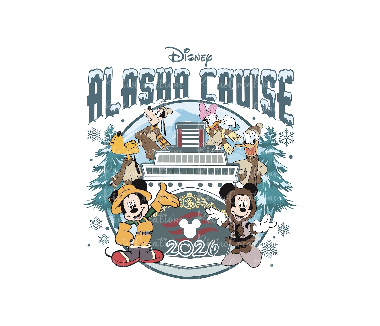 Retro Mouse Alaska Png, Cruise Line Alaska Wonder Png, Family Vacation ...