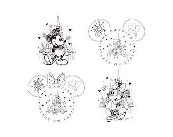Happiest Place On Earth Png Svg, Magical Castle Floral Svg, Magic Kingdom Png, Family Vacation Png, Family Shirt Png, Vintage Kingdom Png
