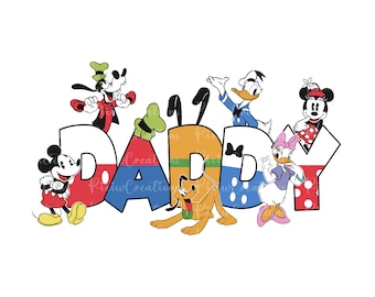 Mouse Daddy Png, Mouse Daddy Svg, Svg For Cricut Sublimation, Dad Png, Daddy Png, Family Matching Png, Family Trip Png, Digital File