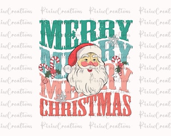 Retro Christmas png Bundle, Christmas png, Groovy Christmas PNG, Christmas Shirt Design, Christmas, Santa Png, Sublimation Download