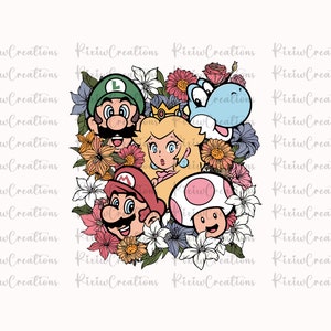 Prinzessin Peach svg, Prinzessin Peach Png, Design für Shirt, Super Mario SVG, Digital Mario, Super Mario Design Png, Super Mario svg
