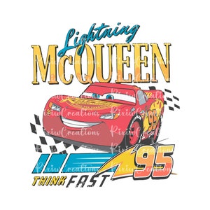 Cars Png, Lightning McQueen Png, McQueen Png, Think Fast Cars Png, Png Cars Sublimation Design, Only Png, Digital File, Instant Download