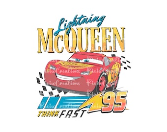 Cars Png, Lightning McQueen Png, Think Fast Cars Png, Png Cars Sublimation Design, Only Png, Digital File, Instant Download