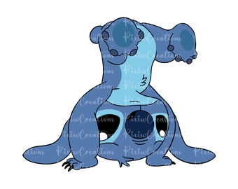 Stitch Svg, Stitch Png, Stitch Svg for Cricut, Retro Stitch Png, Stitch Mickey Ear Png, Funny Character Png, Summer Png, Digital File