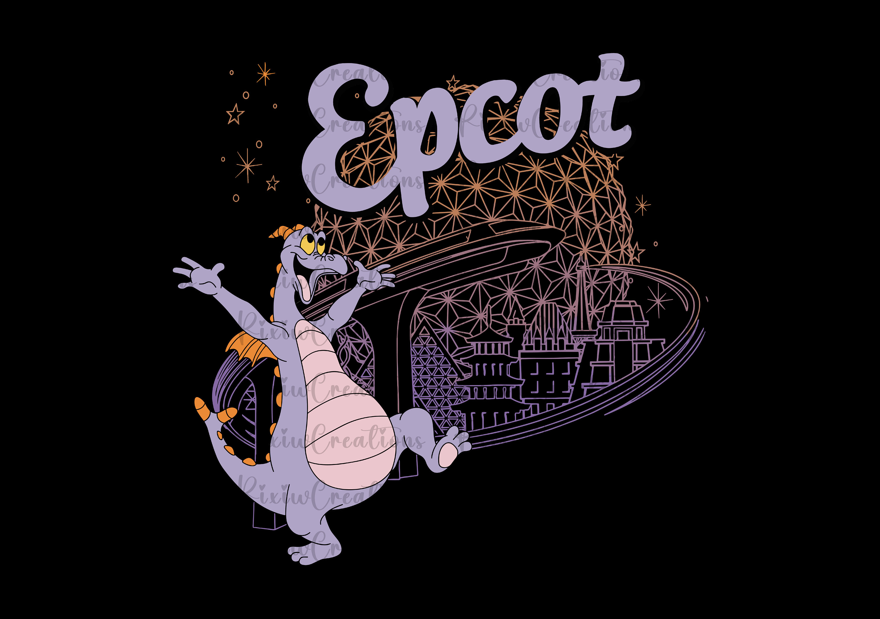 Figment Epcot Png, Figment Png, Retro Figment Png, Figment the Dragon ...