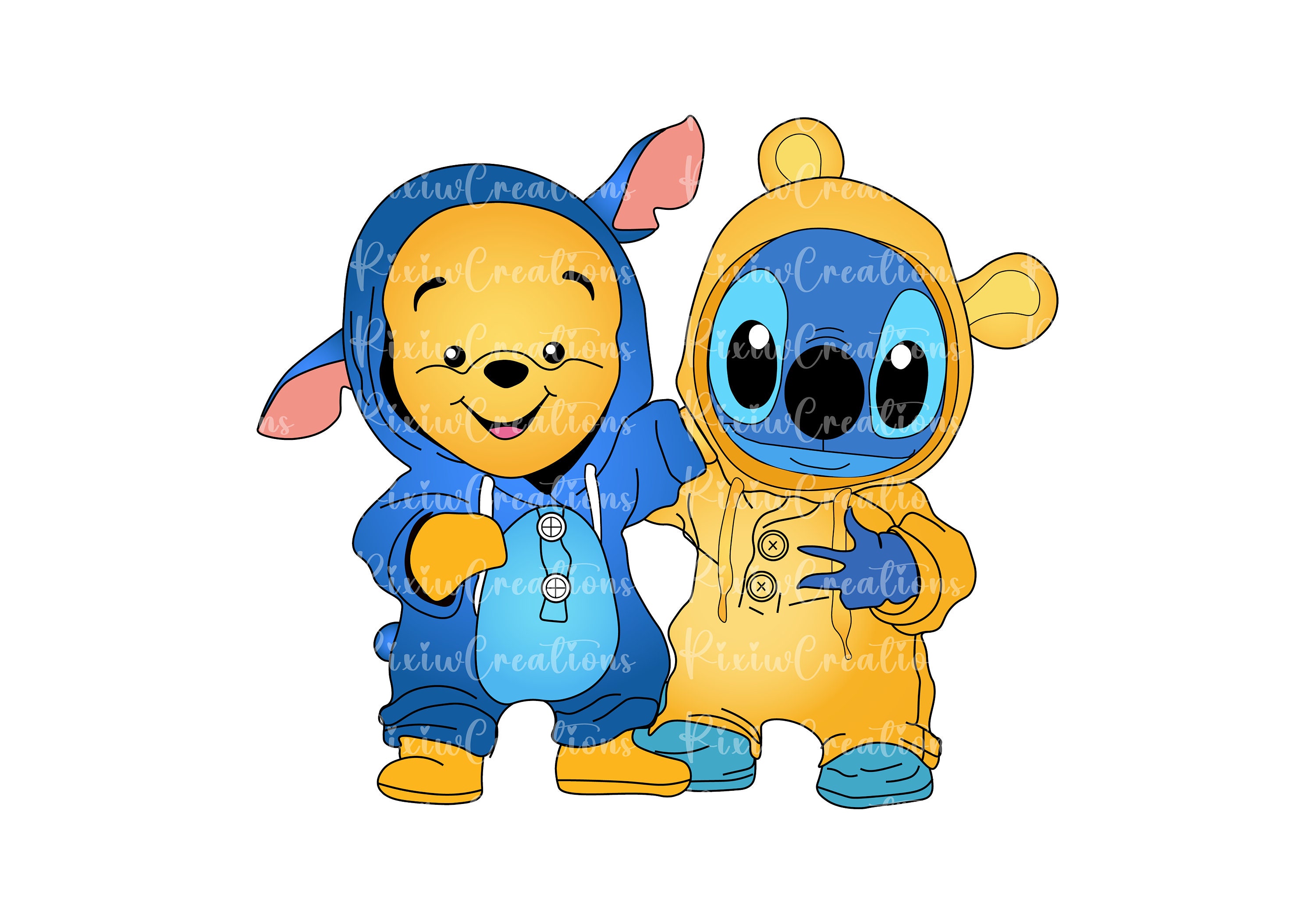 くまのプーさんとスティッチ PNG、フレンド スクワッド PNG