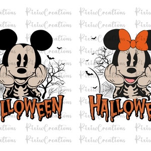 Mickey and Minnie Halloween Png Svg, Mickey Halloween Png Svg, Minnie Halloween Svg, Couple Halloween Svg, Matching Halloween Svg