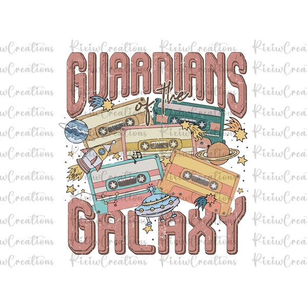 Retro Guardians Galaxy Png, Guardians Galaxy Sublimation Design, Guardians Galaxy, Only Png, Instand Download, Digital File