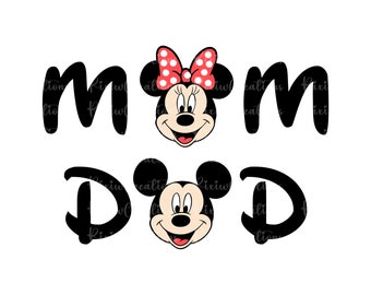 Mouse Dad Mom Png, Mouse Dad Mom Svg, Svg For Cricut Sublimation, Dad Png, Mom Png, Family Matching Png, Family Trip Png, Digital File