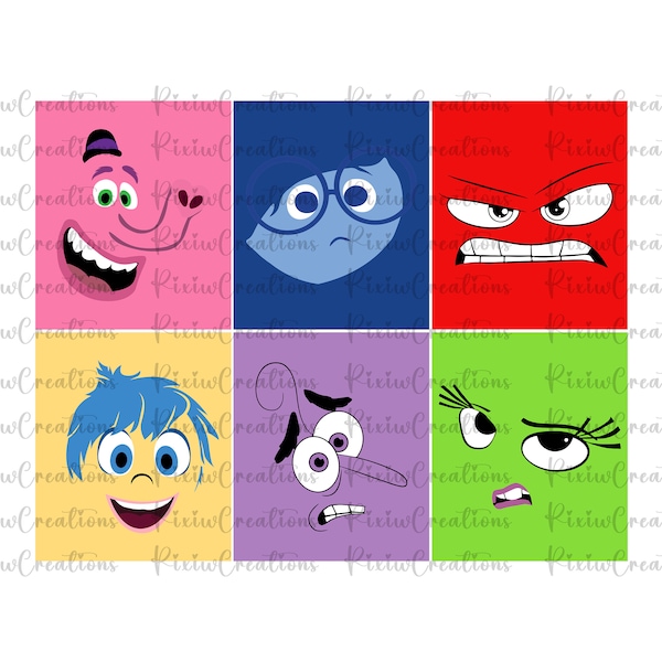 Inside Out Characters Svg, Inside Out Png, Inside Out Svg, Inside Out Sublimation, Digital File, Instant Download
