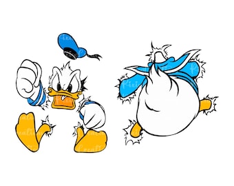 Two-Sided Duck Png, Cute Duck, Mickey and Friends Svg, Donald Png, Family Vacation Svg, Family Matching Png, Vacay Mode Png, Digital File